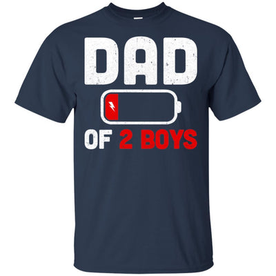 Funny Dad Of 2 Boys Fathers Day Gifts-T-Shirt & Hoodie-Classic T-Shirt-Navy