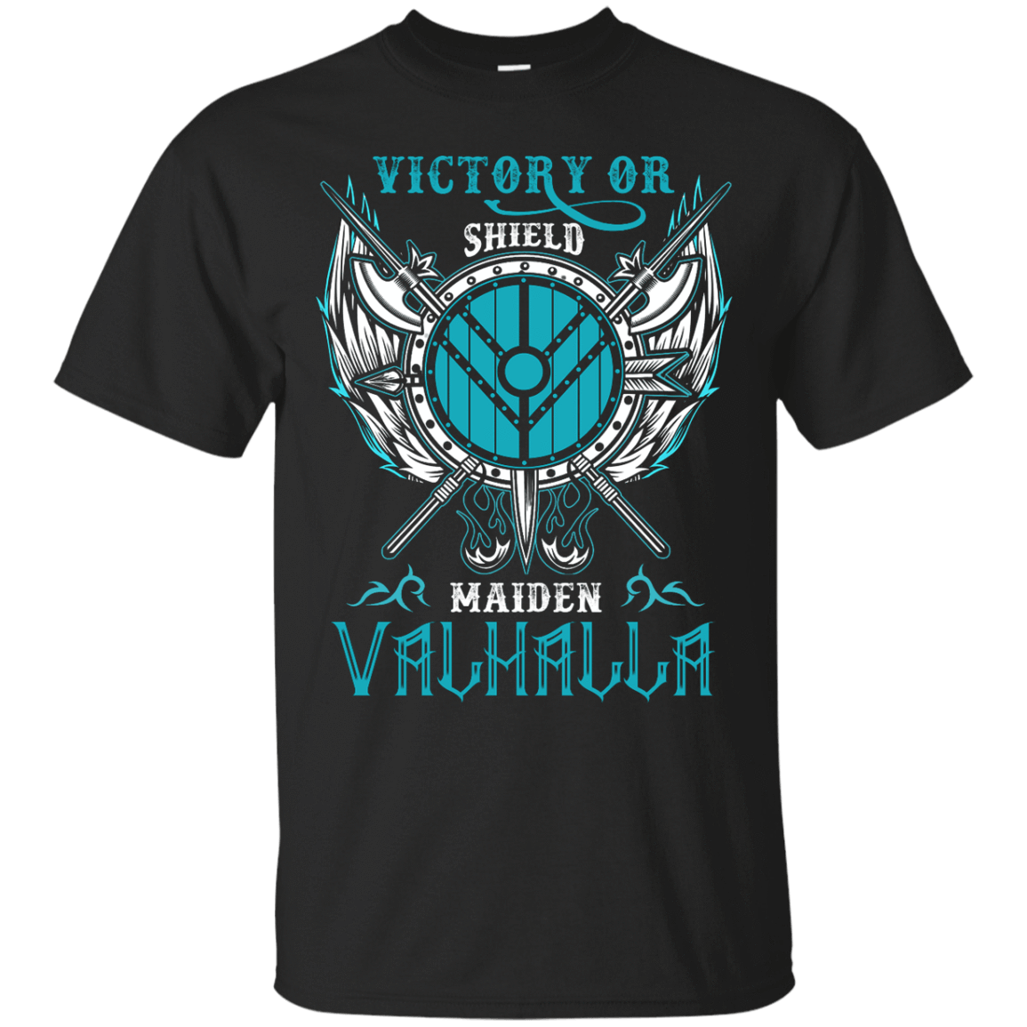 Shieldmaiden Victory Or Valhalla-T-Shirt & Hoodie-Classic T-Shirt-Black