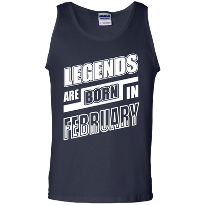 Legends are born in FEBRUARY-T-Shirt & Hoodie-Unisex Tank-Navy