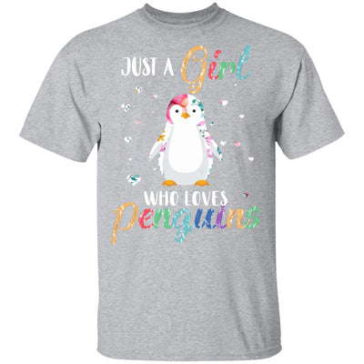 Just A Girl Who Loves Penguins Cute Penguin Lover-T-Shirt & Hoodie-Classic T-Shirt-Sport Grey