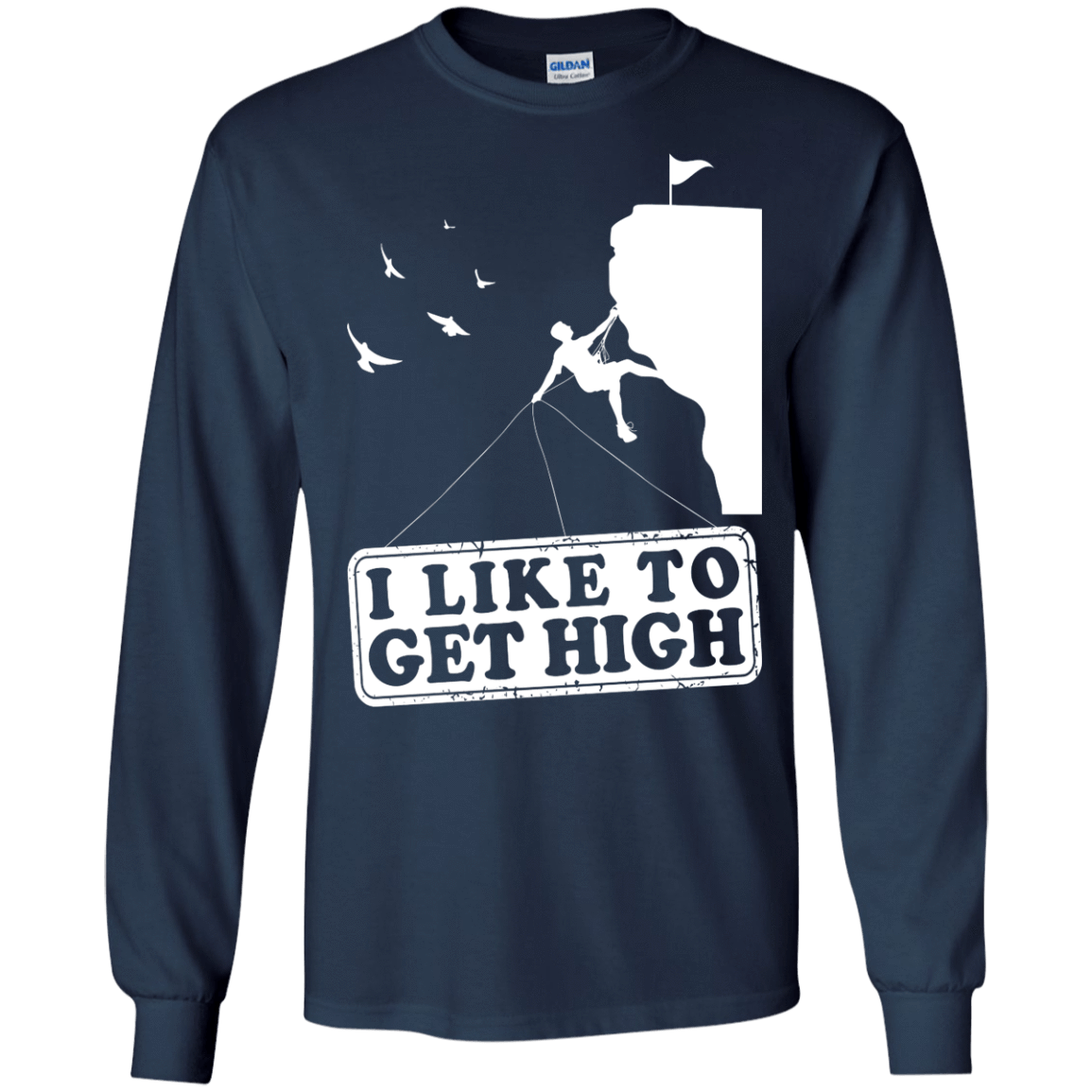 I Like To Get High-T-Shirt & Hoodie-Long Sleeve T-Shirt-Navy