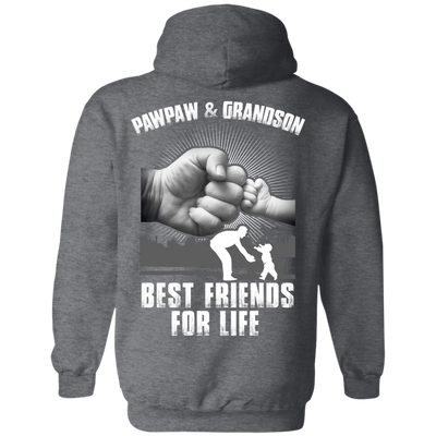 Pawpaw And Grandson Best Friends For Life-T-Shirt & Hoodie-Pullover Hoodie-Dark Heather