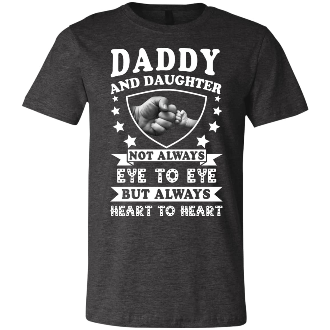 Daddy And Daughter Not Always Eye To Eye-T-Shirt & Hoodie-Youth T-Shirt-Dark Grey Heather