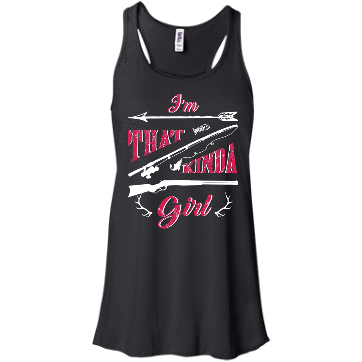 I'M THAT KINDA GIRL-T-Shirt & Hoodie-Women's Flowy Racerback Tank-Black