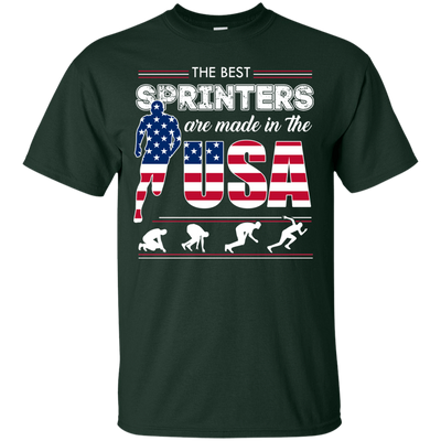 The Best Sprinters USA-T-Shirt & Hoodie-Classic T-Shirt-Forest Green