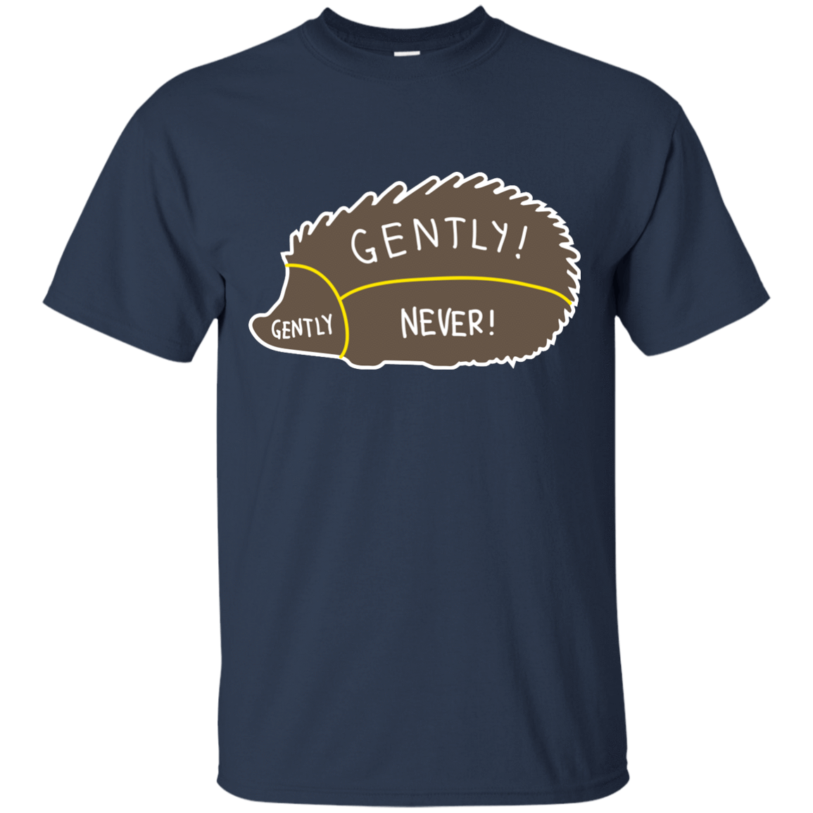 Proper way to pet a Hedgehog lover-T-Shirt & Hoodie-Classic T-Shirt-Navy