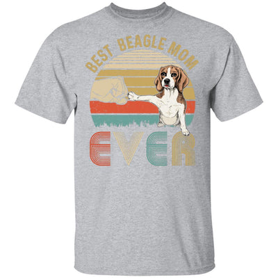 Vintage Best Beagle Mom Ever Bump Fit Funny Mom Gifts-T-Shirt & Hoodie-Classic T-Shirt-Sport Grey
