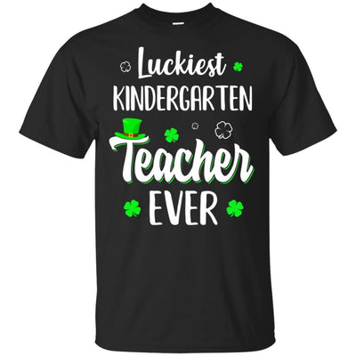 Luckiest Kindergarten Teacher Ever Irish St Patricks Day-T-Shirt & Hoodie-Classic T-Shirt-Black
