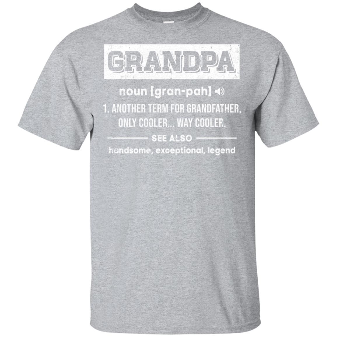 Grandpa Gifts Grandpa Definition Fathers Day-T-Shirt & Hoodie-Classic T-Shirt-Sport Grey