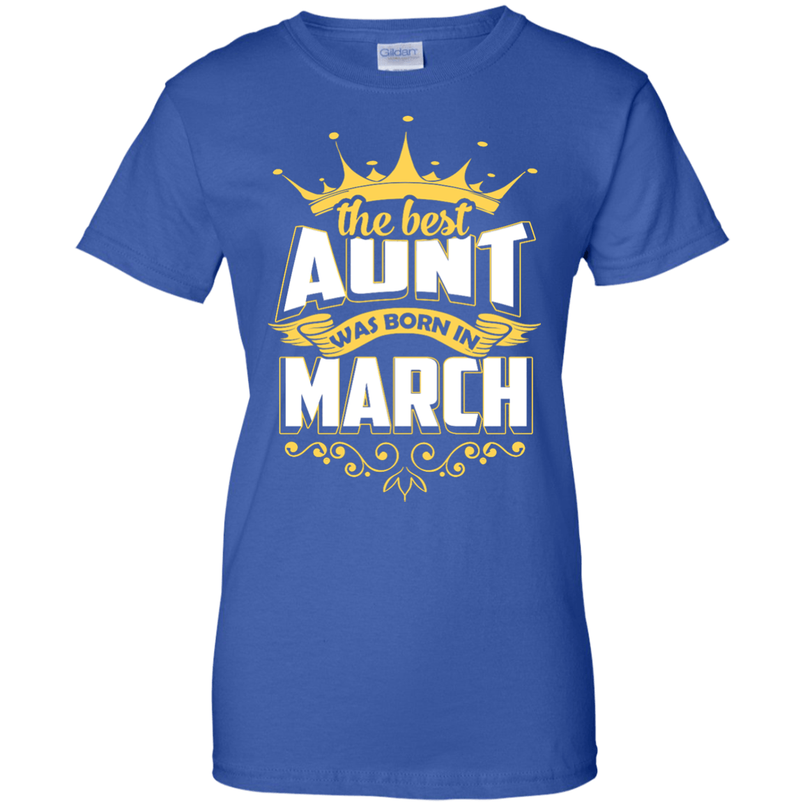The Best Aunt Was Born In March-T-Shirt & Hoodie-Women's T-Shirt-Royal