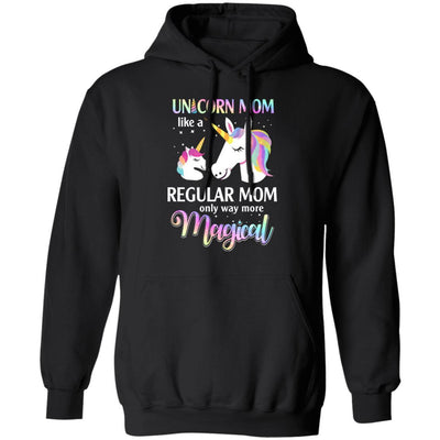 Mamacorn Unicorn Mom Like A Regular Mom Mothers Day-T-Shirt & Hoodie-Pullover Hoodie-Black