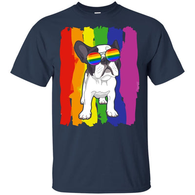 Funny Bulldog LGBT LGBT Pride Gifts-T-Shirt & Hoodie-Classic T-Shirt-Navy
