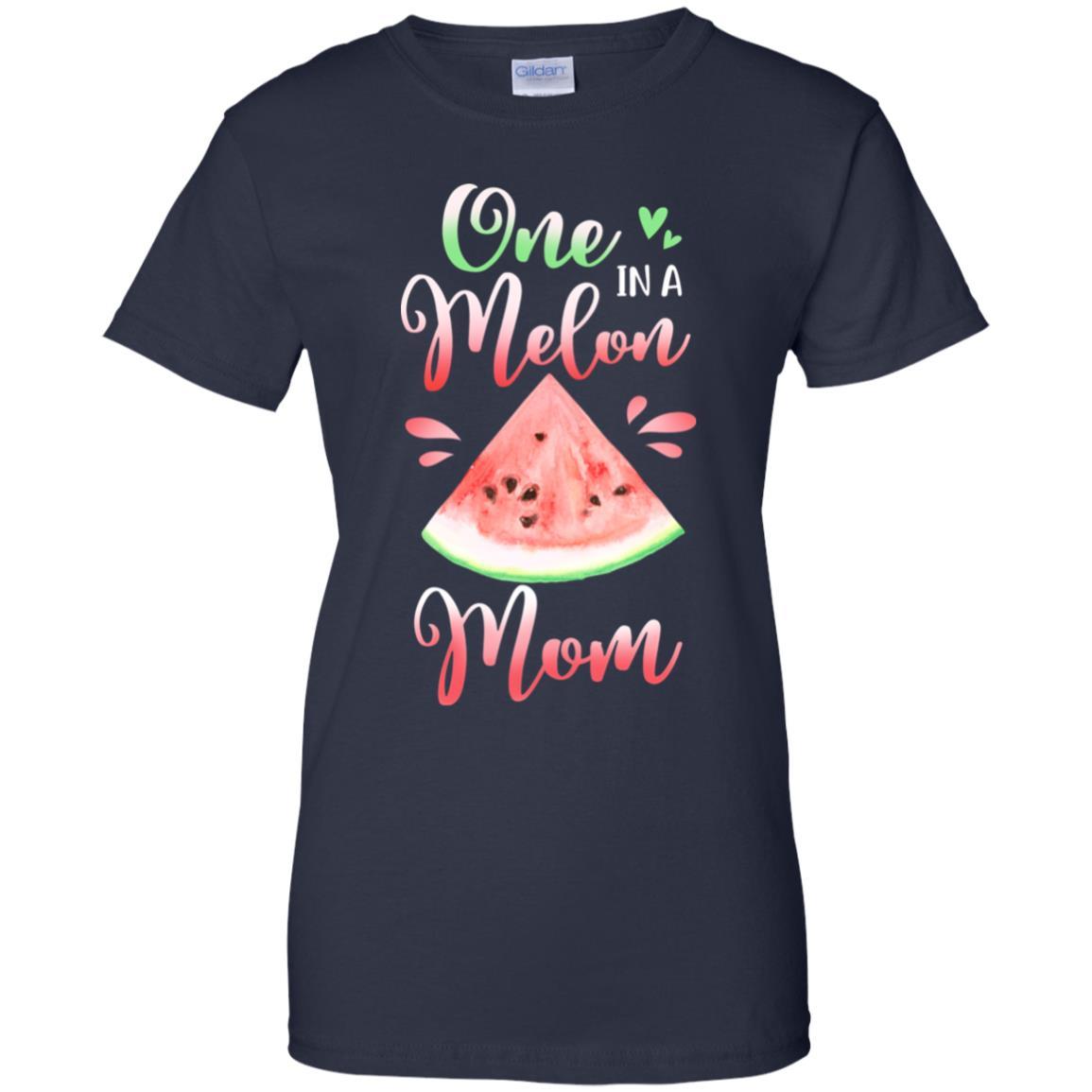 One In A Melon Mom Watermelon Birthday Mothers Day-T-Shirt & Hoodie-Women's T-Shirt-Navy