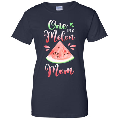 One In A Melon Mom Watermelon Birthday Mothers Day-T-Shirt & Hoodie-Women's T-Shirt-Navy