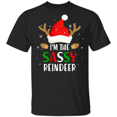 I'm The Sassy Reindeer Matching Family Christmas-T-Shirt & Sweatshirt-Classic T-Shirt-Black