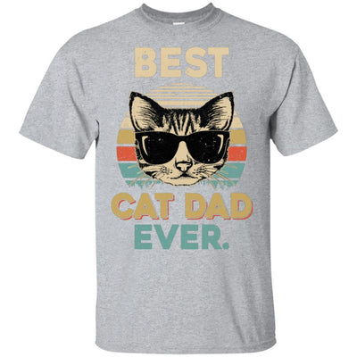 Vintage Best Cat Dad Ever Cat Daddy Father-T-Shirt & Hoodie-Classic T-Shirt-Sport Grey