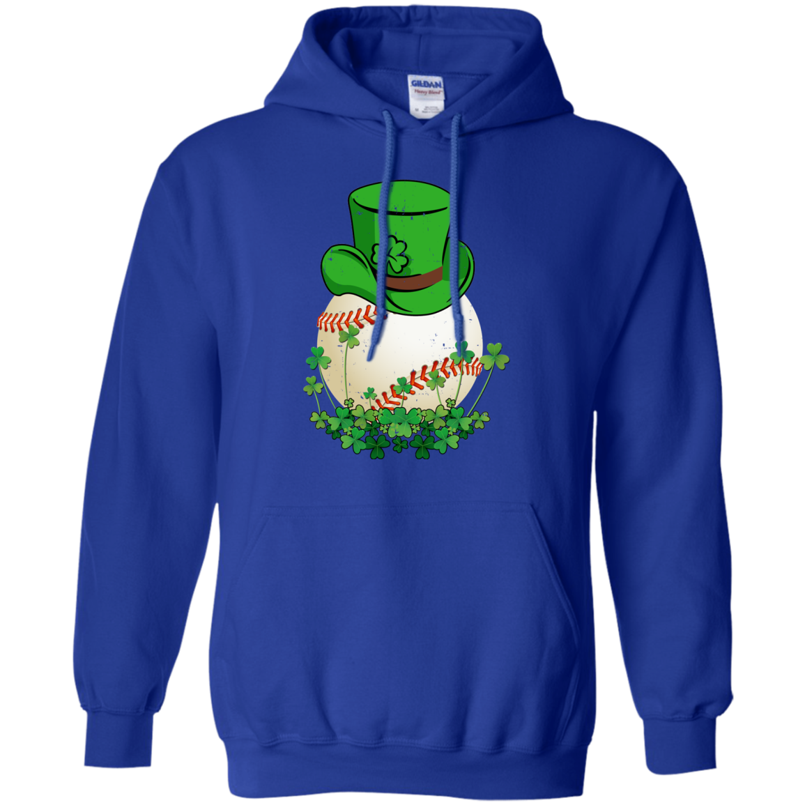 Shamrock Baseball Leprechaun St Patricks Day-T-Shirt & Hoodie-Pullover Hoodie-Royal