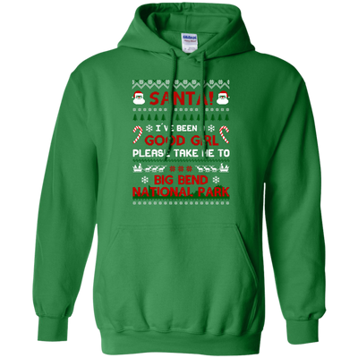 Santa I've Been A Good Girl Please Take Me To Big Bend National Park-T-Shirt & Hoodie-Pullover Hoodie-Irish Green