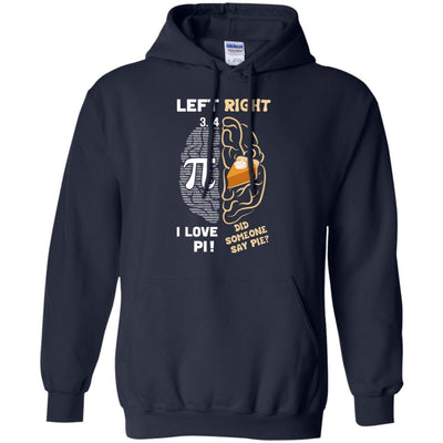 Pi Day Left Vs Right Brain Pie Math Gift-T-Shirt & Hoodie-Pullover Hoodie-Navy