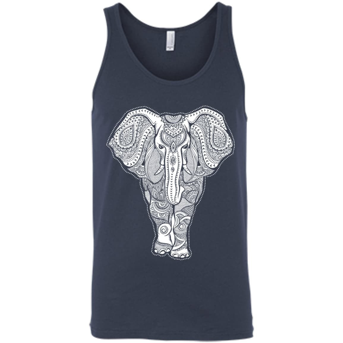African Elephant Love-T-Shirt & Hoodie-Unisex Tank-Navy