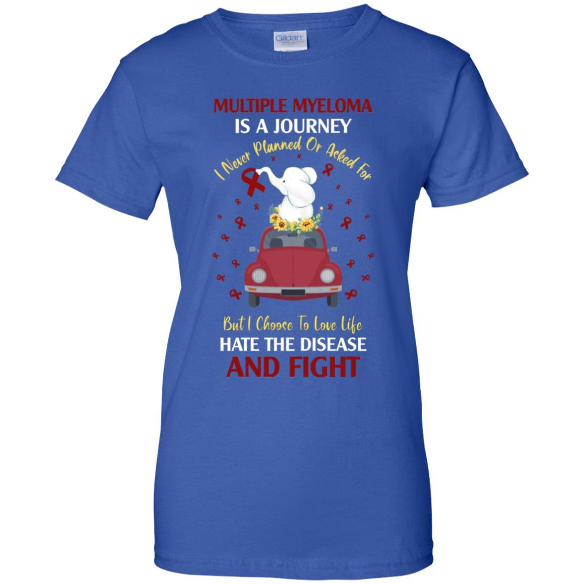 Multiple Myeloma Awareness Is A Journey-T-Shirt & Hoodie-Women's T-Shirt-Royal