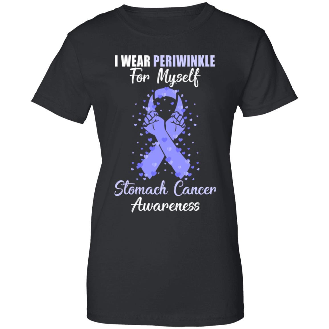 I Wear Periwinkle For Myself Support Stomach Cancer Awareness-T-Shirt & Hoodie-Women's T-Shirt-Black