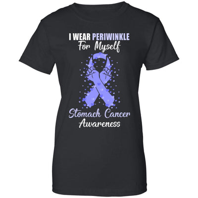 I Wear Periwinkle For Myself Support Stomach Cancer Awareness-T-Shirt & Hoodie-Women's T-Shirt-Black