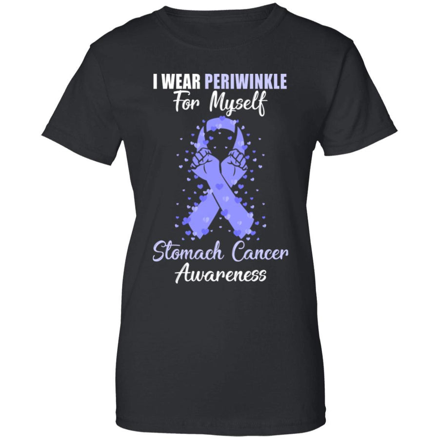I Wear Periwinkle For Myself Support Stomach Cancer Awareness-T-Shirt & Hoodie-Women's T-Shirt-Black