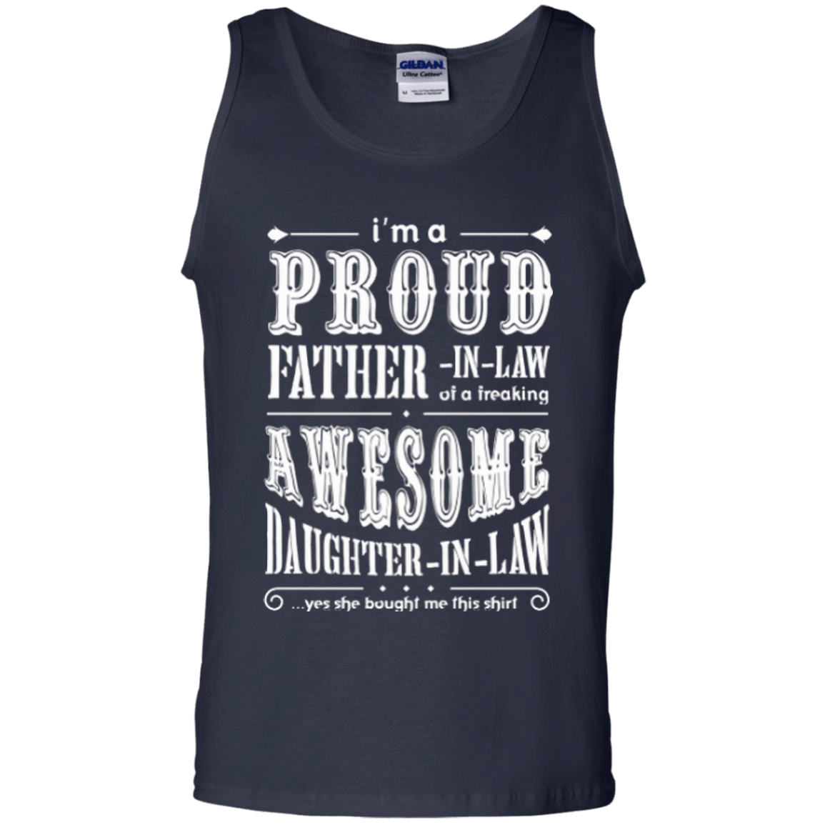 Im A Proud Father In Law Of Daughter In Law-T-Shirt & Hoodie-Unisex Tank-Navy