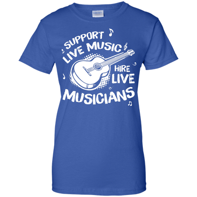 Support Live Music Hire Live Musicans-T-Shirt & Hoodie-Women's T-Shirt-Royal