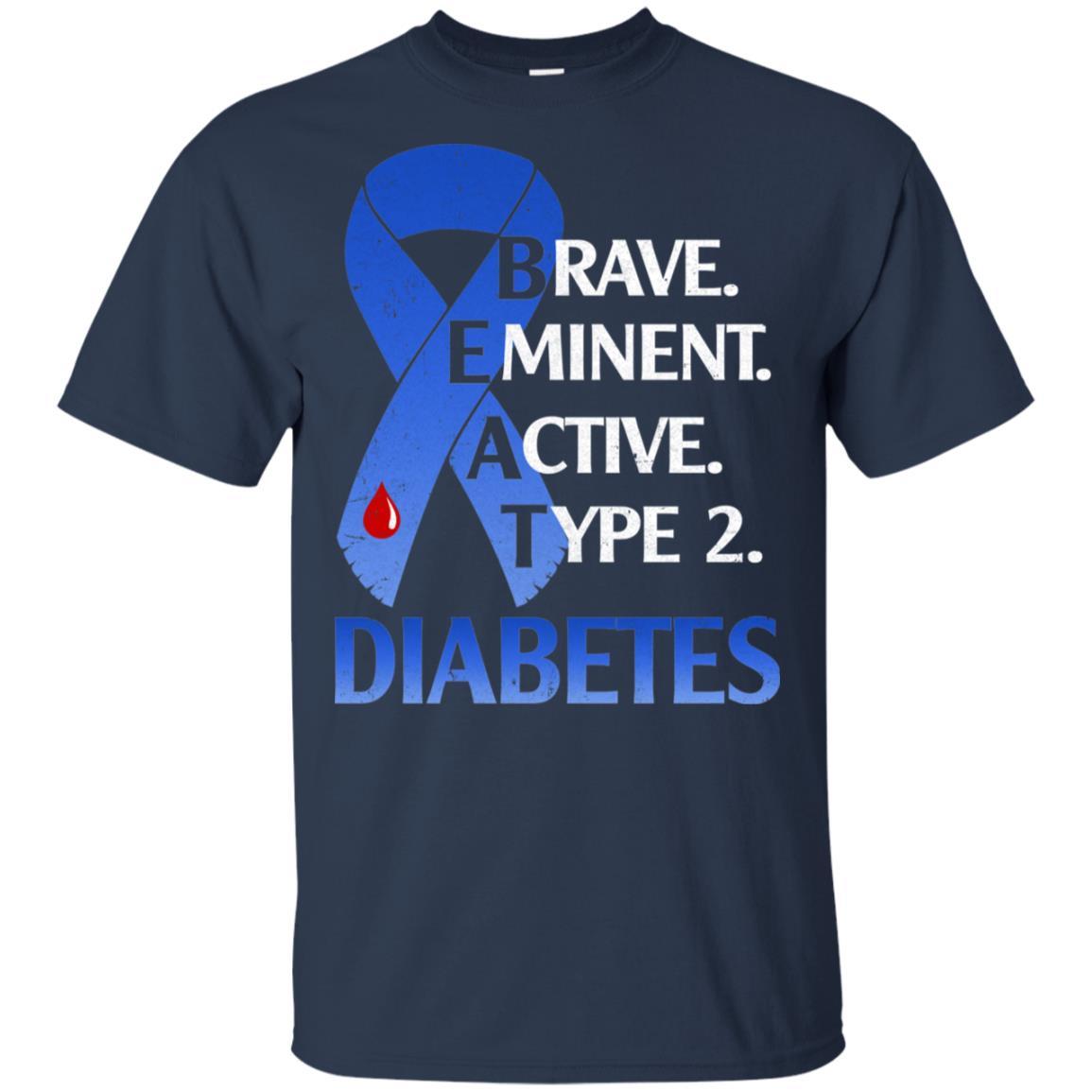 Beat Diabetes Support Type 2 Diabetes Awareness-T-Shirt & Hoodie-Classic T-Shirt-Navy