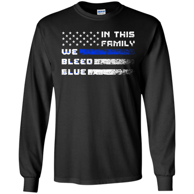 We Bleed Blue-T-Shirt & Hoodie-Long Sleeve T-Shirt-Black
