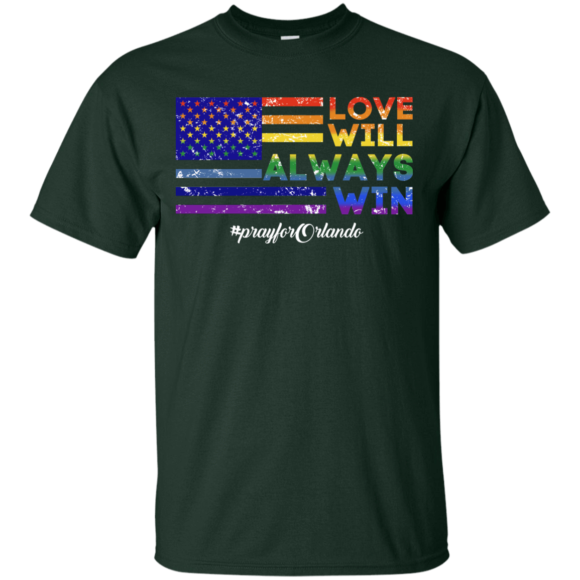 Love Will Alway Win-T-Shirt & Hoodie-Classic T-Shirt-Forest Green