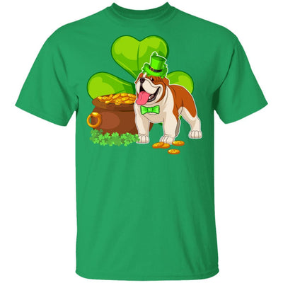 Bulldog St Patrick's Day Irish Dog Lover Funny Gifts-T-Shirt & Hoodie-Classic T-Shirt-Irish Green