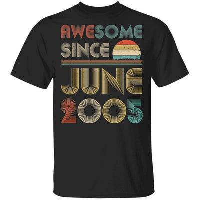Awesome Since June 2005 Vintage 16th Birthday Gifts-T-Shirt & Hoodie-Classic T-Shirt-Black