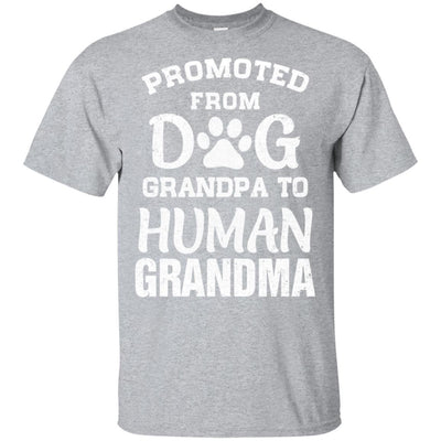 Promoted From Dog Grandpa To Human Grandpa Gifts-T-Shirt & Hoodie-Classic T-Shirt-Sport Grey