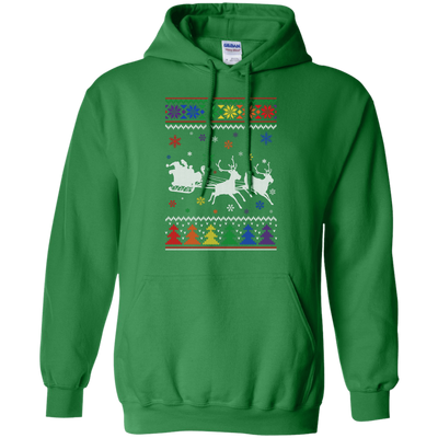 Rainbow Christmas Through The Snow Together-T-Shirt & Hoodie-Pullover Hoodie-Irish Green