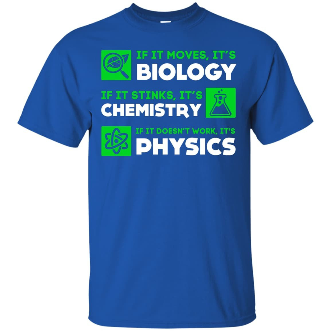 Biology Chemistry Physics Science Teacher-T-Shirt & Hoodie-Classic T-Shirt-Royal