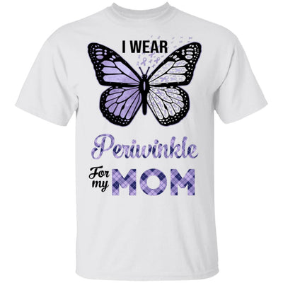 I Wear Periwinkle For My Mom Butterfly Stomach Cancer-T-Shirt & Hoodie-Classic T-Shirt-White
