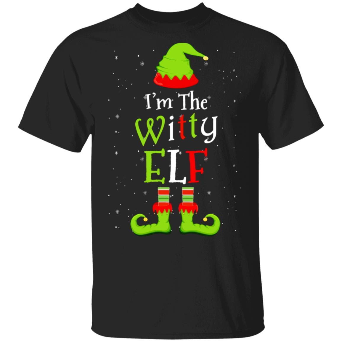 I'm The Witty Elf Family Matching Funny Christmas Group Gift-T-Shirt & Sweatshirt-Classic T-Shirt-Black