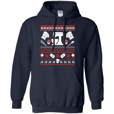 Baking Christmas Sweater-T-Shirt & Hoodie-Pullover Hoodie-Navy
