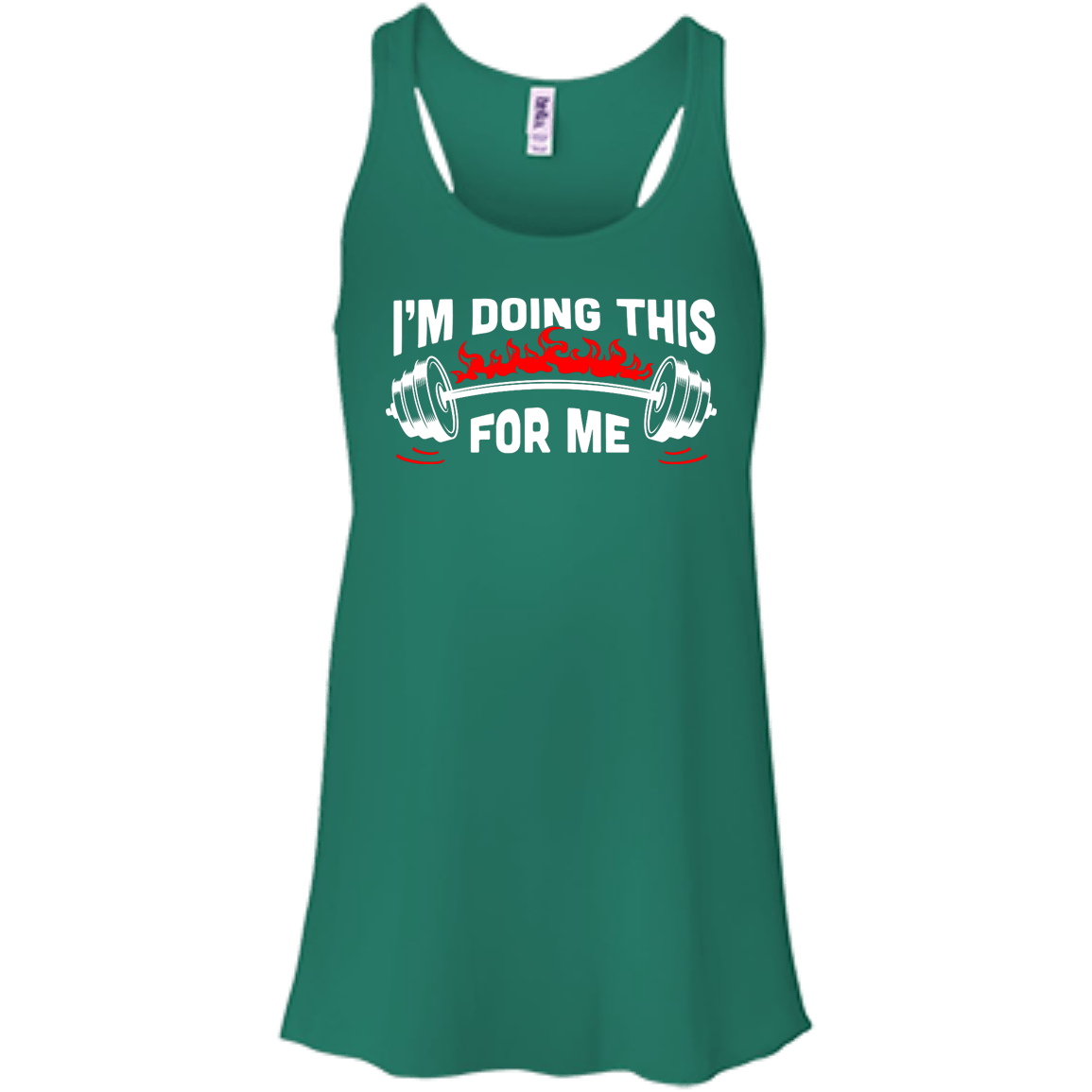 I'm Doing This For Me-T-Shirt & Hoodie-Women's Flowy Racerback Tank-Kelly