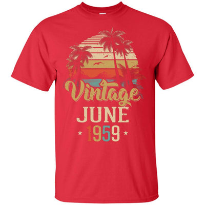 Retro Classic Vintage June 1959 62th Birthday Gift-T-Shirt & Hoodie-Classic T-Shirt-Red