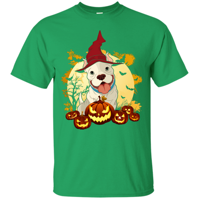 Pitbull Halloween Pumpkin-T-Shirt & Hoodie-Classic T-Shirt-Irish Green