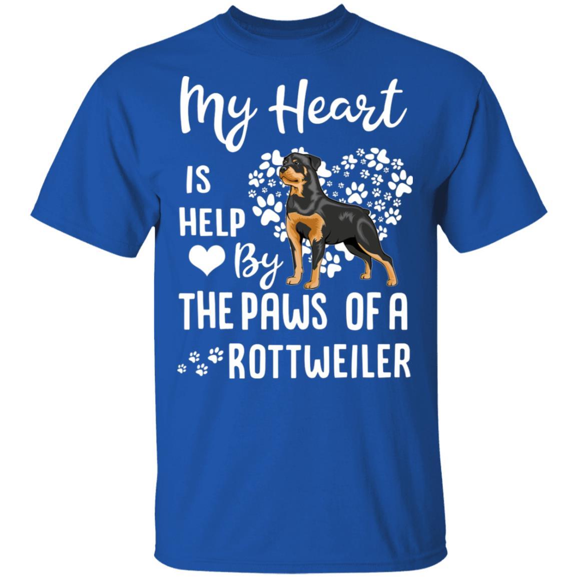 My Heart Is Held By The Paws Of A Rottweiler Lover-T-Shirt & Hoodie-Classic T-Shirt-Royal