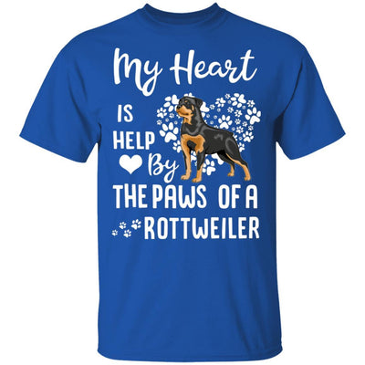 My Heart Is Held By The Paws Of A Rottweiler Lover-T-Shirt & Hoodie-Classic T-Shirt-Royal