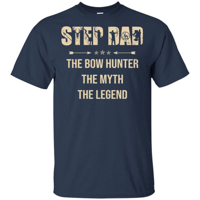 Step Dad The Bow Hunter The Myth The Legend Funny Hunting-T-Shirt & Hoodie-Classic T-Shirt-Navy