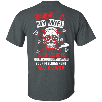 Warning my wife is An A**hole-T-Shirt & Hoodie-Classic T-Shirt-Dark Heather