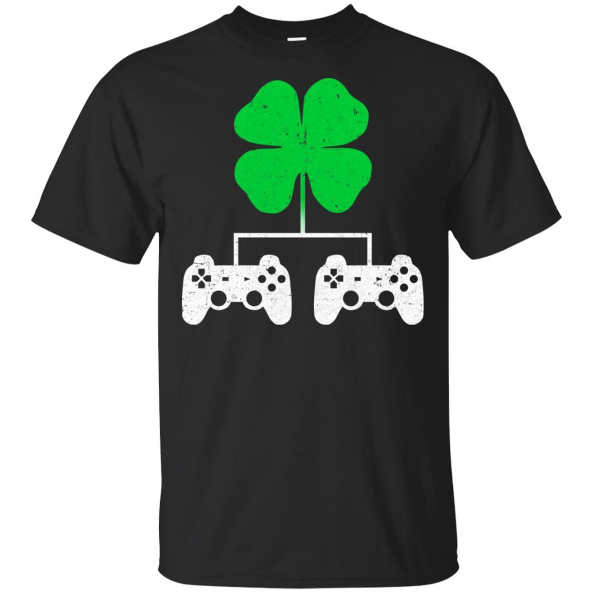 Video Game Clover Controller Gamer St Patrick's Day-T-Shirt & Hoodie-Classic T-Shirt-Black