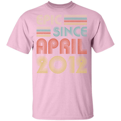Epic Since April 2012 Vintage 9th Birthday Gifts Youth-Youth Shirt-Youth T-Shirt-Light Pink